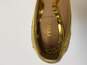 Metallic Gold Tone Peep-Toe Pumps Women's Size 38.5 (Authenticated) image number 8
