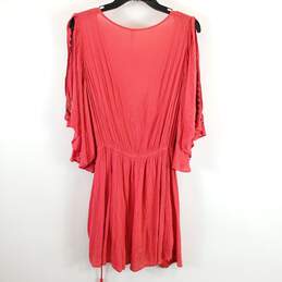 Free People Women Red Embroidery Crinkle Dress M alternative image