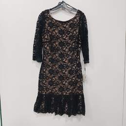Calvin Klein Women's Black Lace Round Neck Dress Size 12 NWT