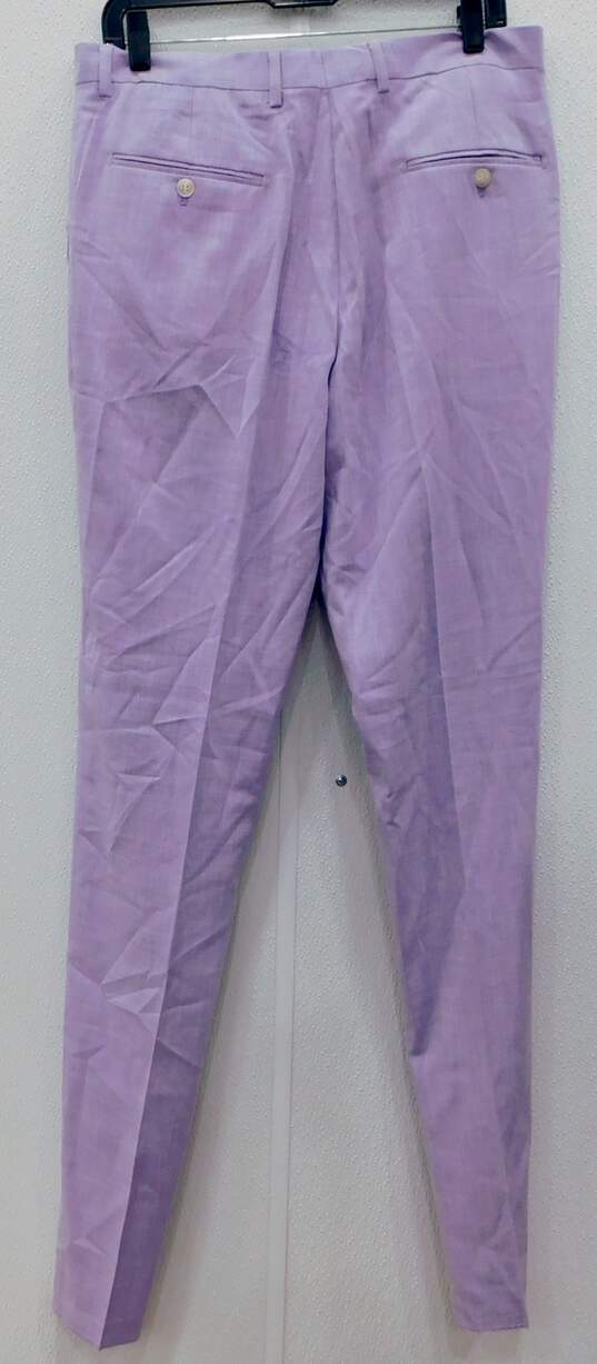 BeSpoke Tazzio/ Men's Lilac 2 Piece Suit Pants 34R and Vest 40R image number 6