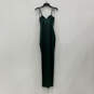 NWT Womens Green Sleeveless Cowl Neck Side Slit Maxi Dress Size Small image number 2