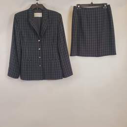 Hugo Buscati Women Black Squared 2Pc Skirt Set Sz 12