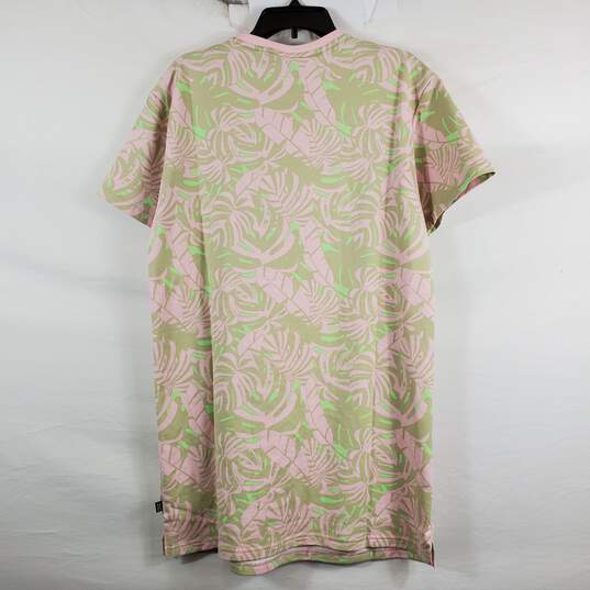 Puma Pink & Green Floral Print T-Shirt Dress M NWT image number 4
