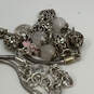 Designer Brighton Silver-Tone Breast Cancer Pink Ribbon Charm Necklace image number 4