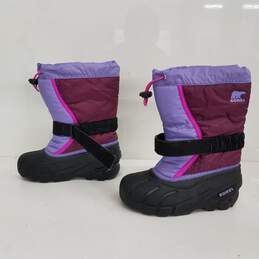 Sorel Youth Flurry Purple Winter Boots Size 13 alternative image