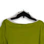 NWT Womens Green White Round Neck Long Sleeve Pullover Blouse Top Size XL image number 4