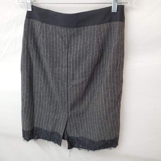Wm The Limited Gray Black Green Striped Skirt Sz 4 Indonesia image number 2