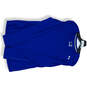 Mens Blue Heatgear Long Sleeve Crew Neck Gym Workout T-Shirt Size XL image number 1