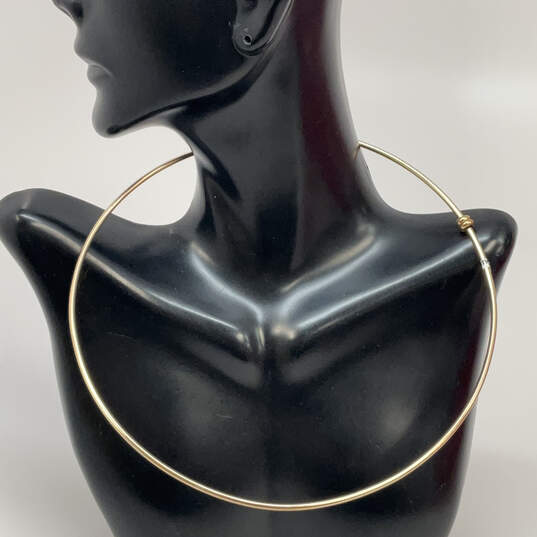 Designer ALM SoHo Gold-Tone Neck Wire Hole Collar Choker Necklace image number 1