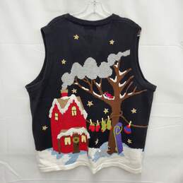 VTG The Quacker Factory WM's Winter Holiday's Embroidered Vest  Size 1X alternative image