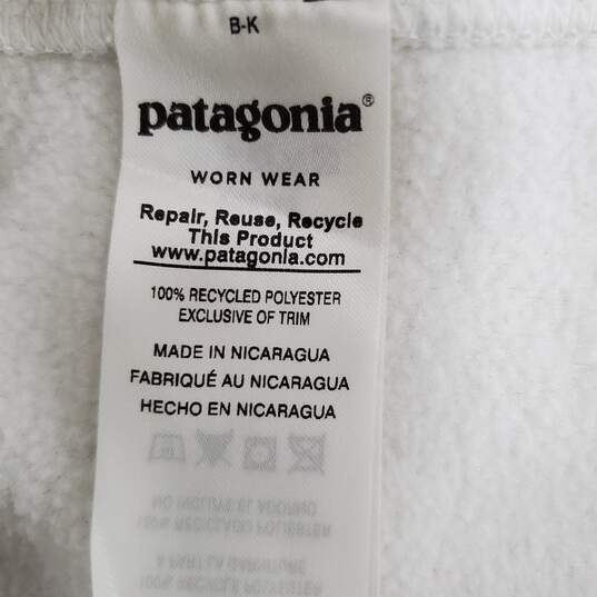 Patagonia Synchilla WM's 1/4 Zip White Fleece Pullover Size M image number 3