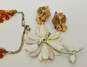 60s MOD Flower Icy Faux Pearl Layering Jewelry and Brooch image number 5