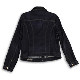 NWT Womens Blue Denim Spread Collar Long Sleeve Jean Jacket Size 16 alternative image