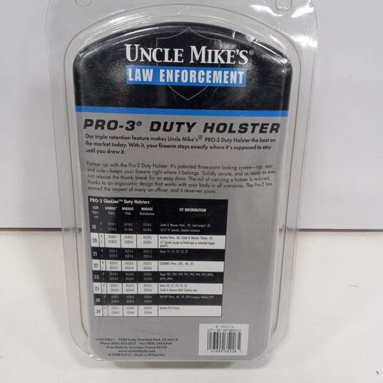 Uncle Mike's Law Enforcement Pro -3 Duty Holster Size 22 Left Hand image number 10