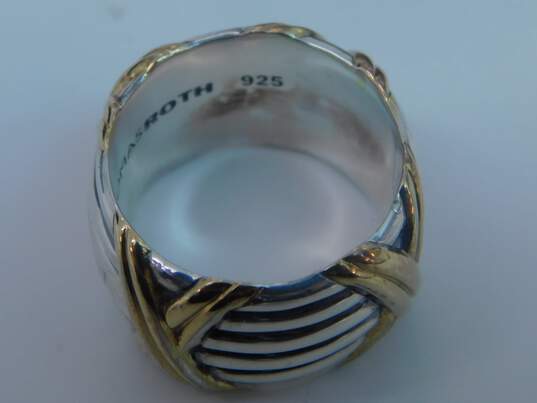 Peter Thomas Roth Sterling Silver & Gold Plate X Stacked Ring 12.5g image number 5