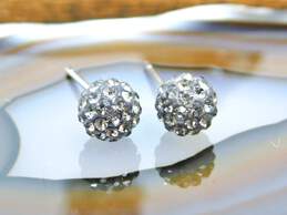 Romantic 925 Sterling Silver Stud Earrings Onyx Ring & Heart Panel Bracelet 21.7g alternative image