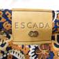 Escada Paisley Brown Printed Denim Straight Leg Women's Pants Size 38 with COA image number 10