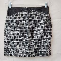 Ann Taylor Loft Tweed Mini Pencil Skirt Size 0