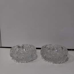 Pair of Crystal Ash Trays