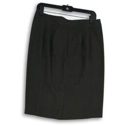 Loft Womens Gray Flat Front Back Zip Straight & Pencil Skirt Size 10 alternative image