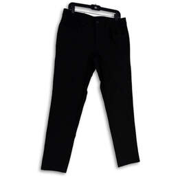 Womens Black Dark Wash Pockets Stretch Slim-Fit Skinny Leg Jeans Size 33