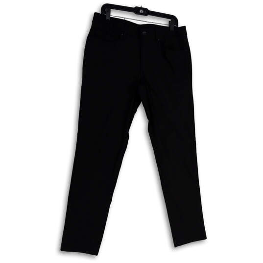 Womens Black Dark Wash Pockets Stretch Slim-Fit Skinny Leg Jeans Size 33 image number 1