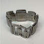 Designer Fossil ES-1865 Silver-Tone Rectangle Chain Strap Analog Wristwatch image number 4