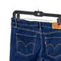 Womens Blue Denim Medium Wash 5-Pocket Design Straight Leg Jeans Size 29 image number 4