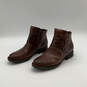 NIB Womens Adler F06316 Brown Monk Strap Almond Toe Ankle Booties Size 9M image number 2
