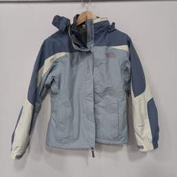 The North Face Women's Light Blue/Blue/White Layered Jacket Size S
