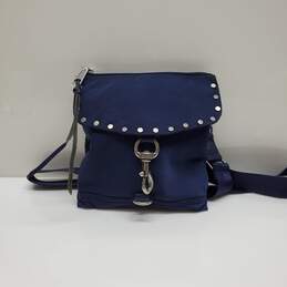 Rebecca Minkoff Blue Nylon Shell Flap Crossbody Bag