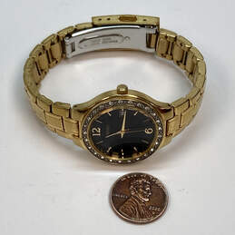 Designer Seiko Gold-Tone Rhinestones Round Dial Quartz Analog Wristwatch alternative image