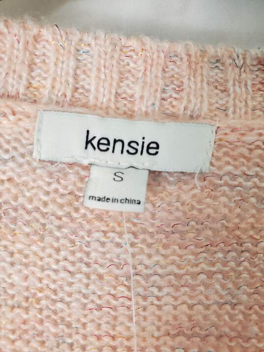 Kensie Women Pink Metallic Sweater S NWT image number 2
