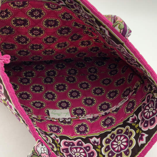 Womens Pink Paisley Print Quilted Inner Pocket Double Handle Tote Bag image number 4