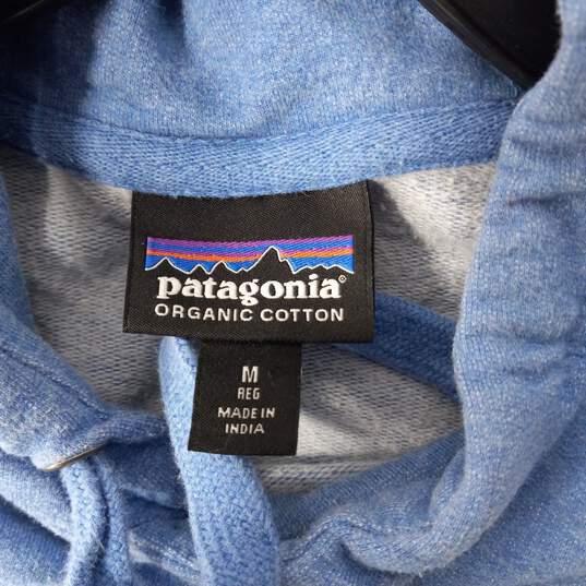 Patagonia Men's Sky Blue Pullover Logo Blue Hoodie Size M Reg image number 3