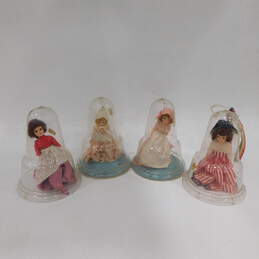 Vintage Sleepy Eyes Plastic Dolls w/ Dome Bell Displays