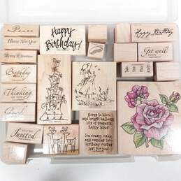 Lot of Assorted Rubber Stamps alternative image