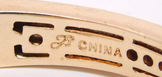 Designer Joan Boyce Swarovski Crystal Pave Rose Gold Plated Hinged Cuff Bangle Bracelet image number 7