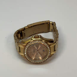 Designer Fossil Riley Mini ES-2889 Gold-Tone Chain Strap Analog Wristwatch alternative image