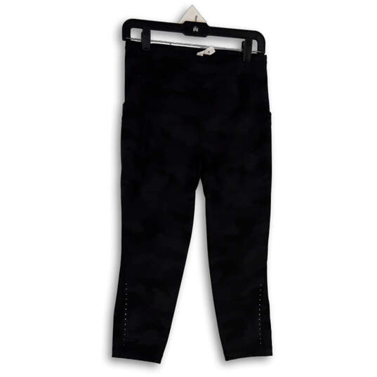 Womens Black Camouflage Elastic Wasit Pull-On Capri Leggings Size 8 image number 1