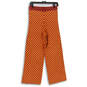 Womens Orange Red Check Elastic Waist Sleepwear Lounge Pants Size L image number 1