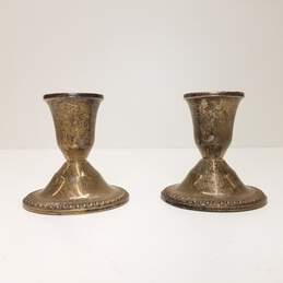 Sterling Vintage Tapered Candle Holders Pair Duchin Creation