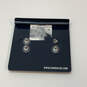 Designer Swarovski Silver-Tone Round Pierced Stone Stud Earrings Set image number 4