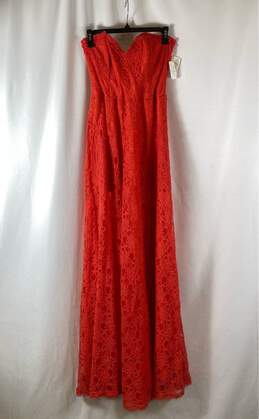 NWT Anamaria Womens Orange Sleeveless Off-The-Shoulder Maxi Dress Size M