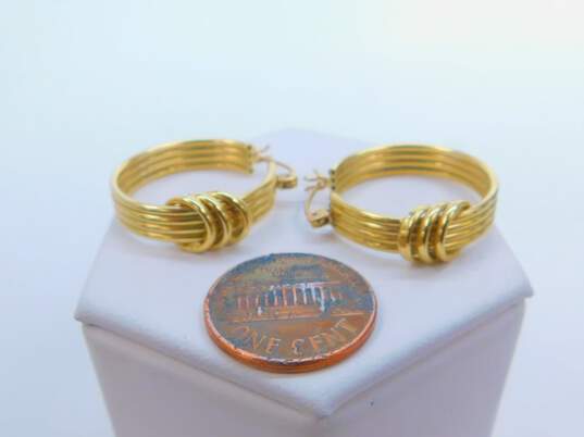 14K Yellow Gold Hoop Earrings 4.3g image number 4