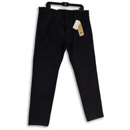 NWT Mens Black 502 Stretch Regular Fit Tapered Leg Jeans Size 36X32