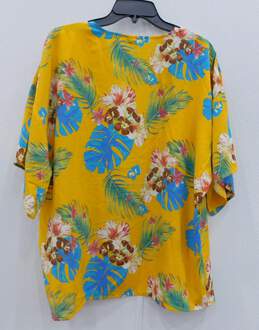 Women's Shein Yellow Floral Cardigan Size M alternative image