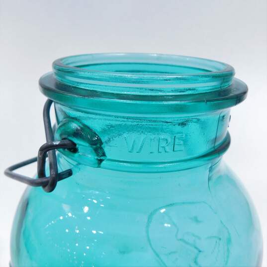 2 Vintage Canning Jars Ball Ideal Aqua Blue No. 8 Bicentennial image number 4