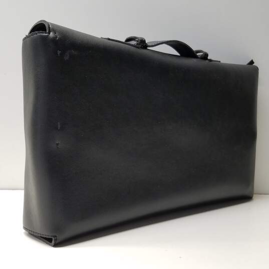 Black Leather Pocket Kit Messenger Pouch image number 7