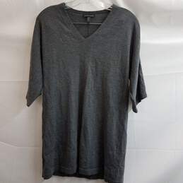 Eileen Fisher Grey Knit V-Neck Sweater Size XS